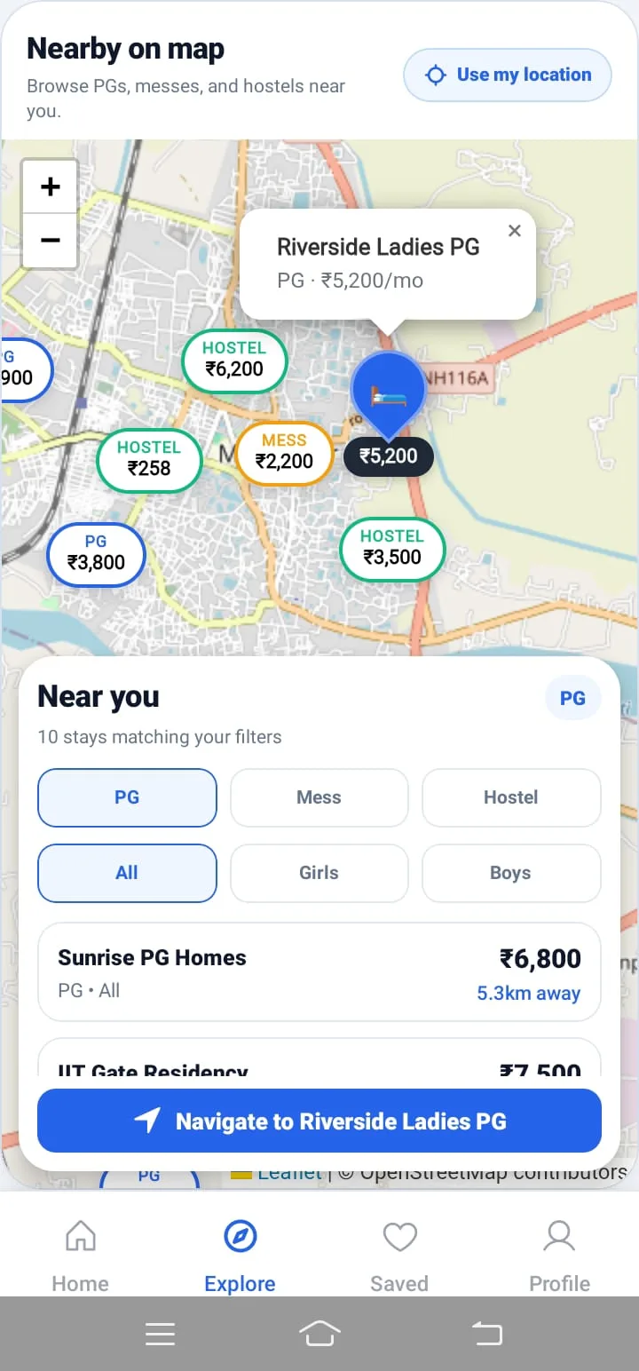 EasyPG app screen 1