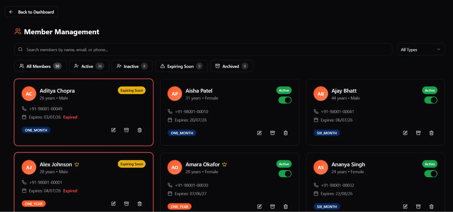 Gym Management System preview 2